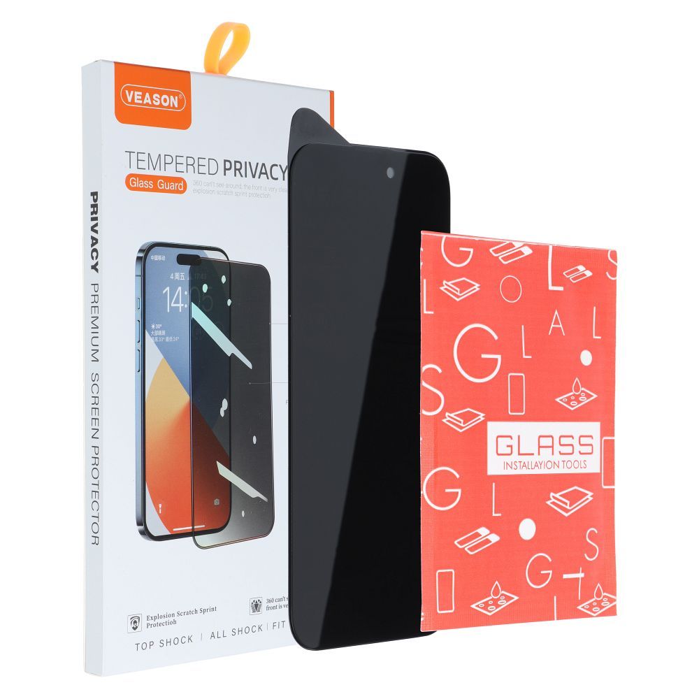 Pellicola in vetro 6D per iPhone 14 Pro Max (Privacy)