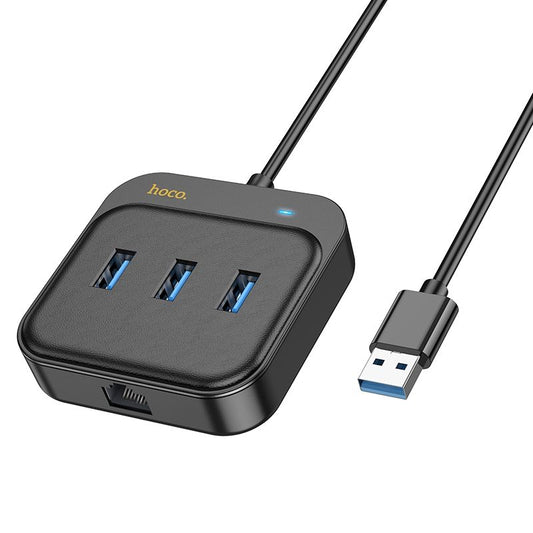 HUB 4in1 Hoco USB 3.0 RJ45 Ethernet (120CM)